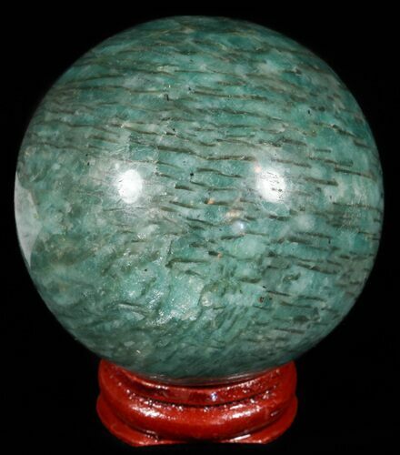 Polished Amazonite Crystal Sphere - Madagascar #51598